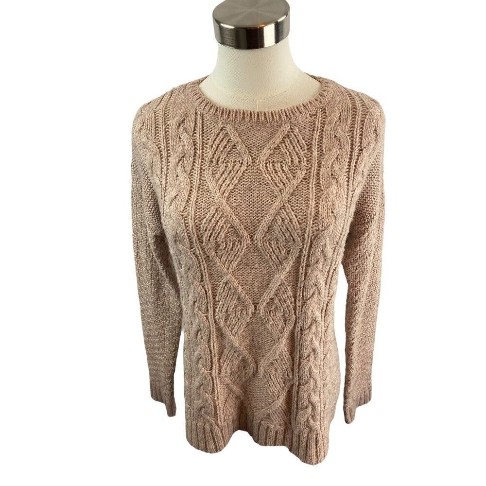 XS The Limited Women's Pink Marled Knit Sweater Pullover Wool Blend